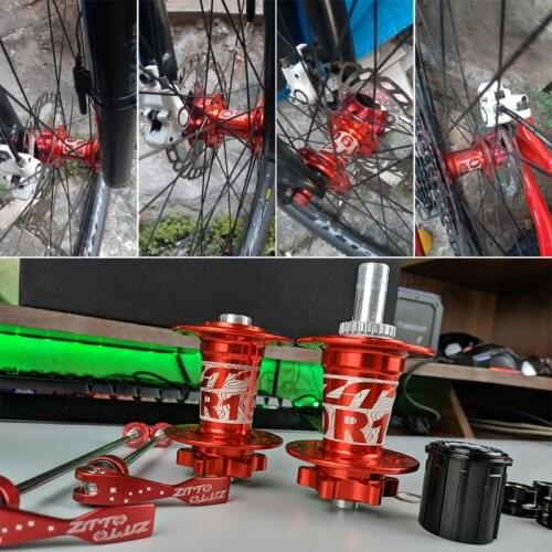 Mountain Bike Rear Hub 32 Holes Thru Axle Quick Release Bicycle Disc Brake Hubs K1KD