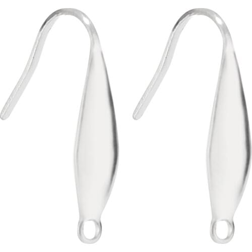 20pcs New Listing 316L Stainless Steel 4.5mm*20mm Simple Ear Hook Earring Connectors For DIY Jewelry Earrings Findings Making