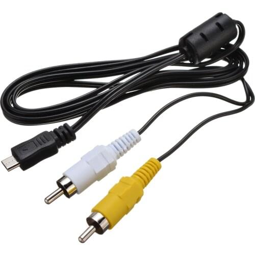 1.5M New Micro USB Male to 2 RCA Yellow White Cables AV Adapter Audio Video Cable Cord For MHL-Enabled Device