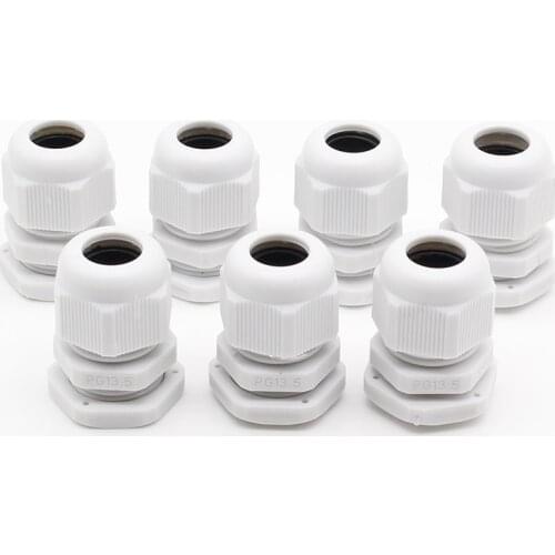 10pcs High Quality IP68 PG13.5 6-12MM Waterproof Nylon Cable Gland No Waterproof Gasket Plastic Cable Gland
