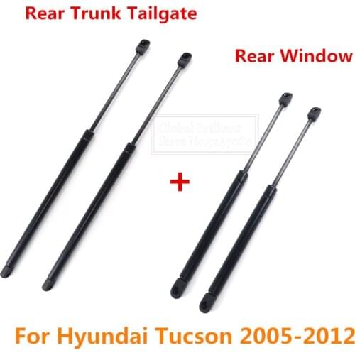 2/4Pc Rear Trunk Tailgate Boot Rear Window Glass Gas Spring Shock Lift Strut Struts Support Bar Rod For Hyundai Tucson 2005-2012