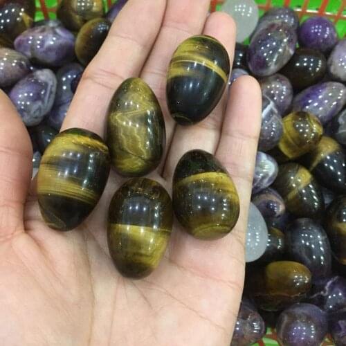 5PCS Nice Natural Yellow Tiger Eye Crystal Gemstone Eggs Collectors Meditation Reiki Healing Chakra Wholesale