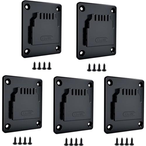 5 Packs Tool Mount for Dewalt 20V Drill, Tool Holder,Hanger,Power Tool Accessories (Black,Lot of 5)