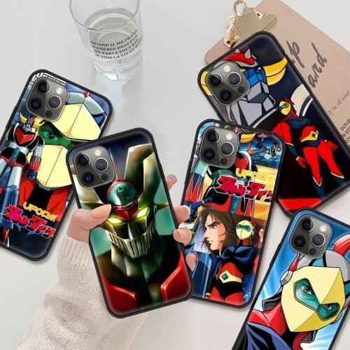 Phone Case For iPhone 11 12 pro max Baseus Soft Para for iphone XS XR X 8 7 6 6S Plus SE 12mini capinhas UFO Robot Goldorak