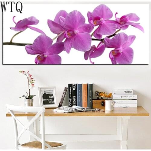 Digital Print Moder 3D Pink Orchid Flower Painting on Canvas Wall Picture Art Poster Sofa Home Cuadros Decor Dropship Unframed