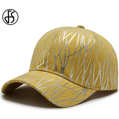 FS Summer Yellow Silver Snapback Baseball Caps Brand Men Women Cap 2021 Streetwear Hip Hop Beach Travel Sun Shade Trucker Hats
