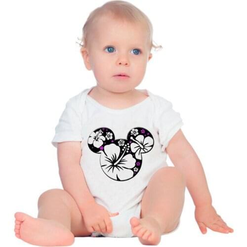 0-24M Baby Rompers New Summer Newborn Baby Boys Girls Jumpsuits Mickey Mouse Disney Printing Infant Bodysuits Harajuku Soft Tee