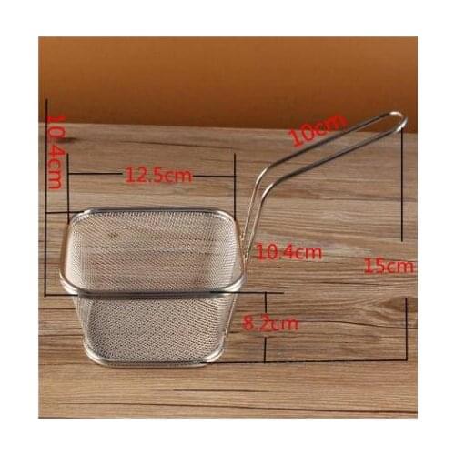 A03 Kitchen cooking tool 304 Stainless Steel Fried Dumplings Chicken Basket French Fries Circle Oil Sieve Colanders & Strainers