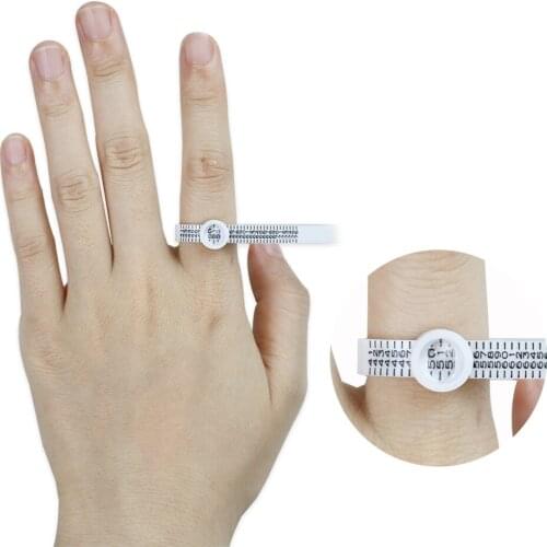 Magnifier measuring band with ring ruler finger size filter measuring ruler ring measuring ring