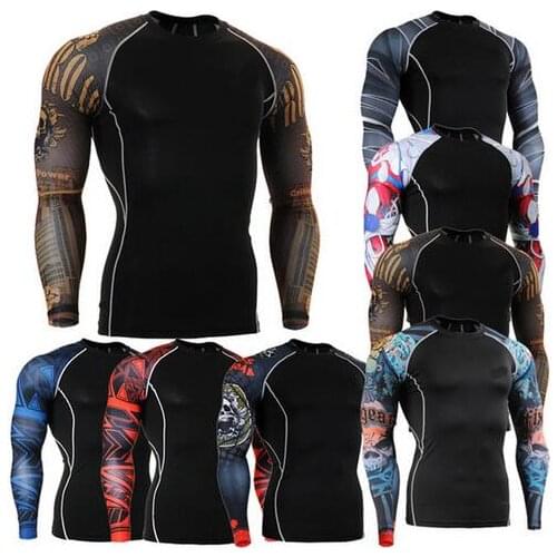 2017Mens Compression Shirts 3D Teen Wolf Jerseys Long Sleeve T Shirt Fitness Men Lycra MMA Crossfit T-Shirts Tights Brand Clothi