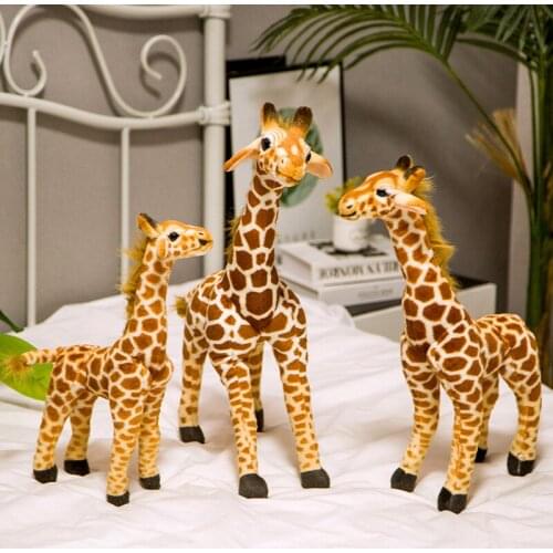 Soft and fluffy Simulation Plush Giraffe Toy Home Furnishings Item Childrens Playmates Realistic Style stuffing Toys Kids Gifts