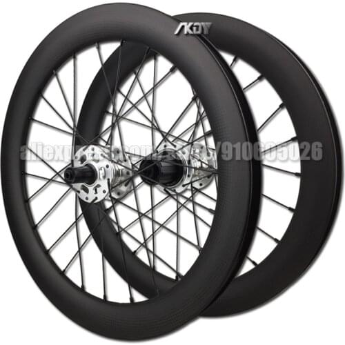 Carbon Fiber 18 Inch Wheel Set 25mm Clincher Carbon Wheels 18 355 V Brake 8/9/10/11 Speed 18" Wheels for Birdy Folding Bike