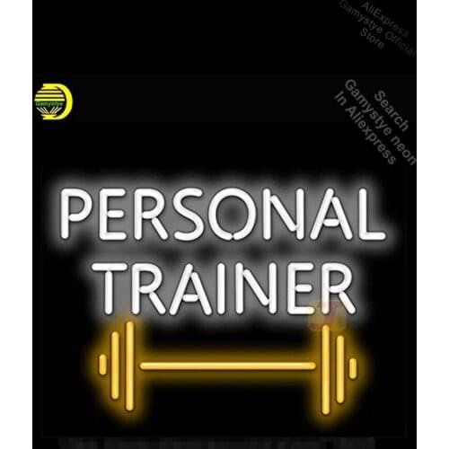 Neon Sign for Personal Trainer with Weight Graphic Neon Tube Sign commercial Light Cool Neon Signs Advertisement Sign Lighting