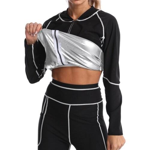 YAGIMI Neoprene Sauna Suit Long Sleeve Shirt + Legging Body Shaper Sports Set Women Control Panties Pant Waist Trainer Shapewear