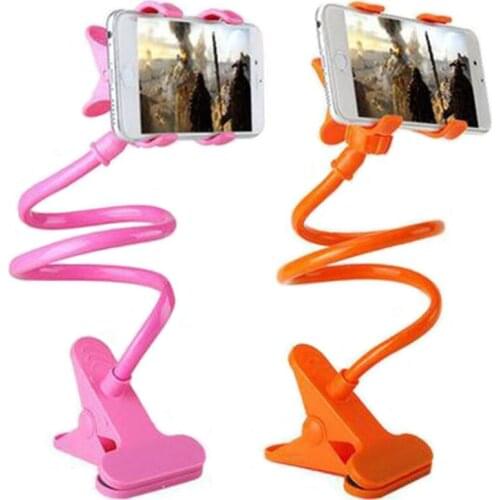 The New practical Mobile Lazy Bracket Bedside phone holder Two Clamp Flexible Phone Stand Holder for Cellphone Support
