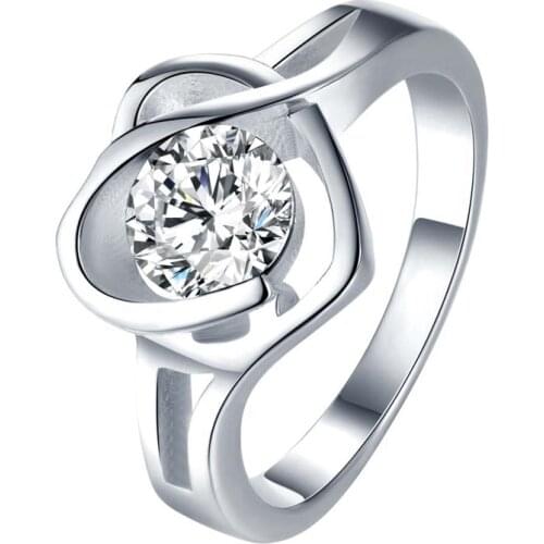 Wholesale High quality silver plated Fashion jewelry rings Wedding Rings For Women WR-005