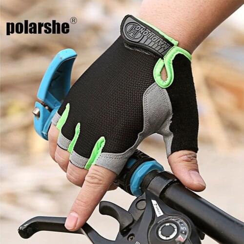 New Cycling Anti-slip Half Finger Men Women Gloves Breathable Anti-shock Gloves Bike Bicycle Anti-sweat Fitness Gym Golves