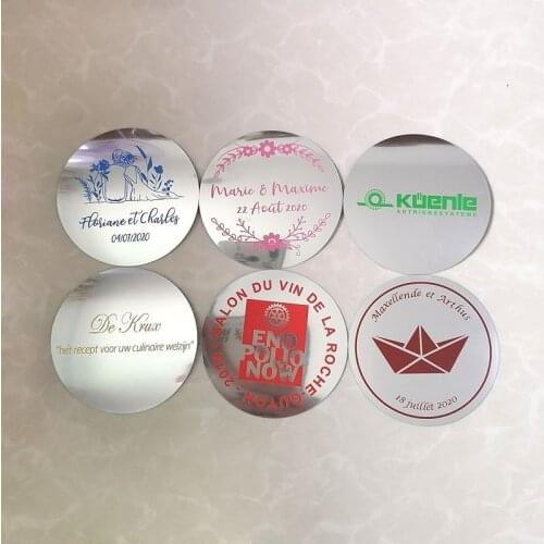 Personalized logo wedding wine drop stop Silver Wine Pourer Disk Drip-proof Drop Drip Stop Pouring Pour Spout Bar wedding gifts