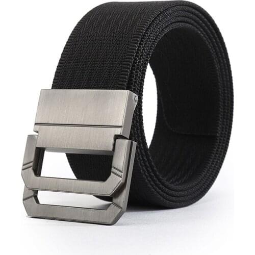 Outdoor sports leisure canvas Nylon belts mens double ring buckleS belt young students trendy fashion pants belt male strap 22