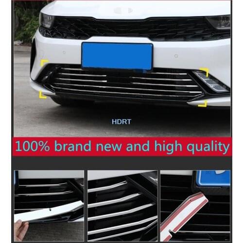 For Kia optima k5 Car Front Grill Middle Net Trims Interior Accessories Chrome 2020 2021 Stainless Steel