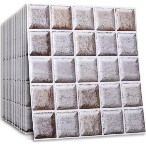 Mosaic Contact Paper Self-Adhesive Removable Wallpaper Bathroom Kitchen Cabinet Wall Anti-Water Oil-Proof Sticker Easy To Clean