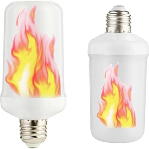 Luces led decoracion Flame Lamp E27 Fire Light Bulb Creative 3 modes+Gravity Sensor Flickering Emulation lights For Christmas