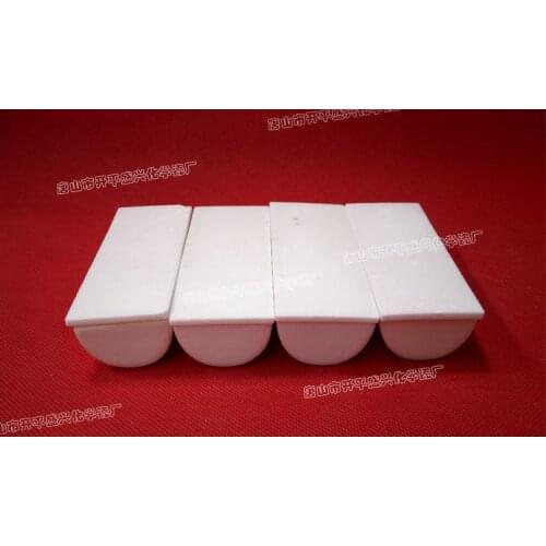 100x40x25mm 99.5%Al2O3 semicircle High Purity and Thermal Square Corundum Melting Pot /Alumina Ceramic Boat
