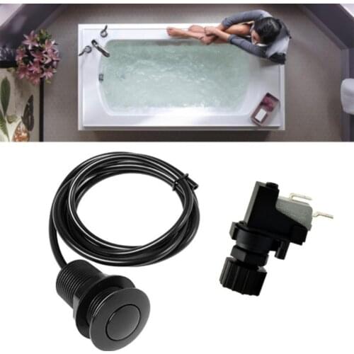 On/Off Push Air Button Switch for Bath Spa Jet Tub Disposal Tubing Switch Knob