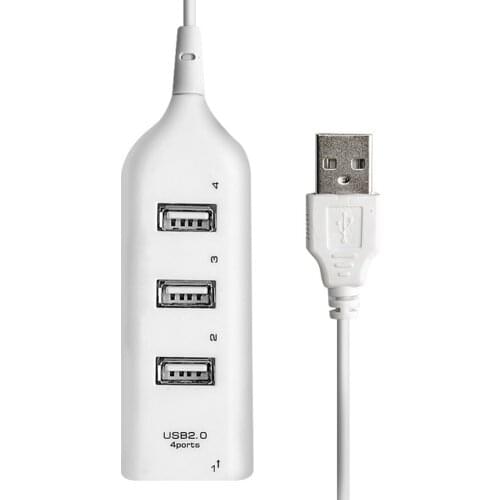 ABS High-Speed Electronic Charging Tool 4-Port USB 2.0 Distributor Desktop Computer Laptop Adapter Cable Electronic Componets