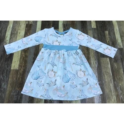 Boutiques Girl blue ball-themed tiara back crossed long-sleeved suit