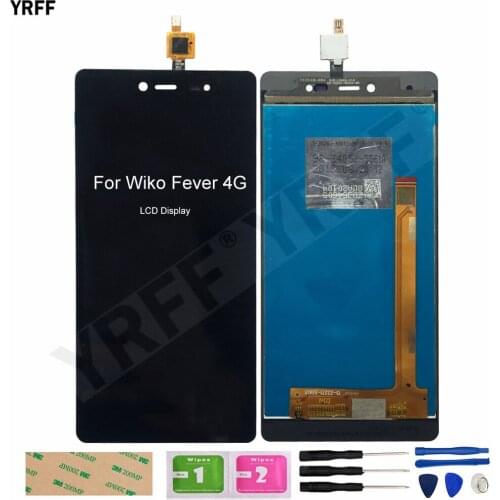 5.2'' LCD Display Screen For Wiko Fever 4G LCD Display Touch Screen Digitizer Sensor Panel Repair Parts Free Shipping