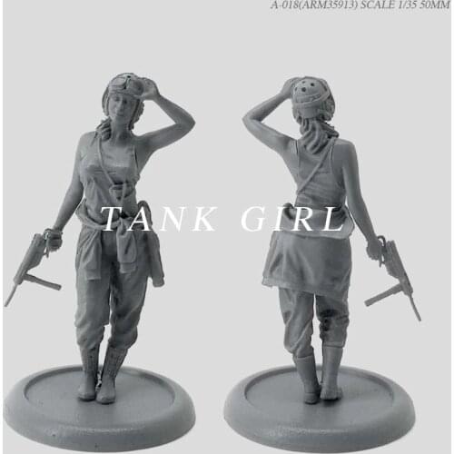 1/35 Resin Soldier Of Allied Women Tank Soldier (50mm) Model Figure Kits Self-assembled A-018 (arm35913)