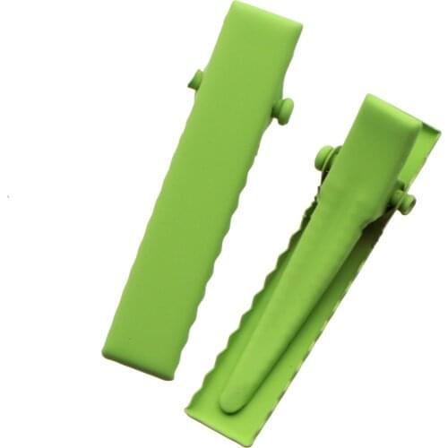 10pcs Metal Barrettes Candy Colorful Plain Solid Color Clips Cable Lead Testing Metal Alligator Clips Clamps Hair Clips Hairpins