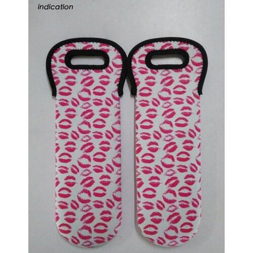 100pcs/lot Custom Clients Logo Red Wine Cooler Bag For Wine Bottle Neoprene Cooler Bag Cover Insulated Drink Sleeve Holder