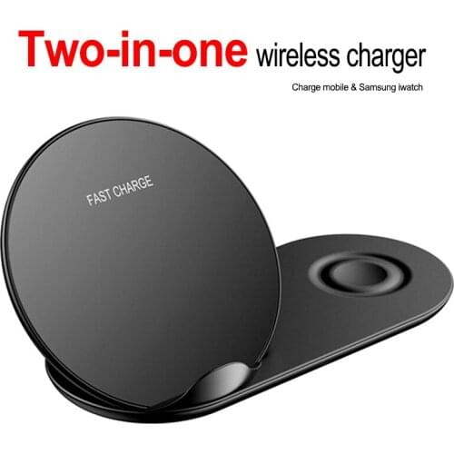 Wireless Charger for iPhone X XS for samsung Watch 1 2 3 4 Samsung Gear S2 S3 S4 Note 9 Watch Fast Wireless Charger