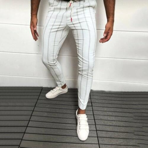 2020 New Mens Pants Striped Casual Flexible Dress Pants Slim Dress Trousers Quality Mens Classic Groom Wedding Pants Male# G