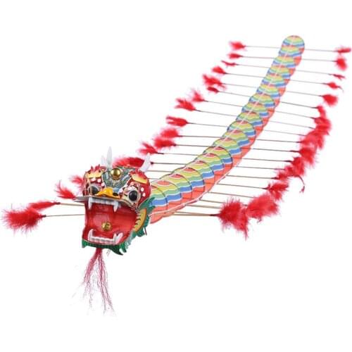 Kids Kite Toys Chinese Traditional Dragon Kite Plastic Foldable Children Outdoors Toys Funny Sport Toys for Children Kids Gifts