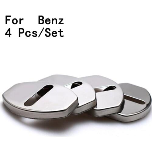For Benz/Smart Interior Decoration New Buckle Cover For Benz/AMG/S/C/GLK/E260 Door Lock Stainless Steel Modification