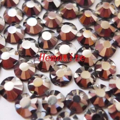 Hematite DMC Hotfix Rhinestones Flatback iron on rhinestones DIY clothing hat shoes nail decoration crystal stones glass