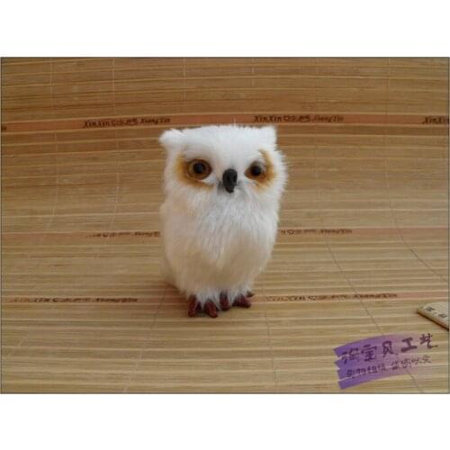 Simulation owl 10x5x9cm fur model ornament home decoration gift h1463