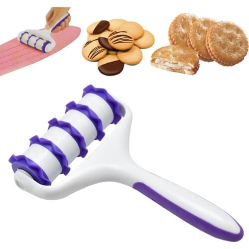 DIY Fondant Strip Ribbon Cutter Tool Cake Rolling Pin Embosser Mold Mould For Biscuits-30
