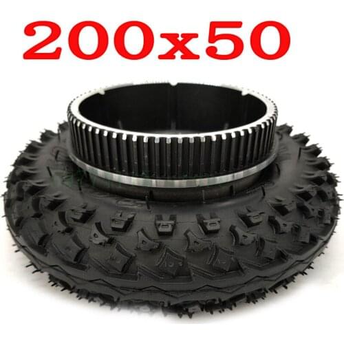 8 Inch Wheel Use 200x50 Inflated Off Road Tire With 5M Pulley 72 Teeth For Belt Drive Mountain Skateboard