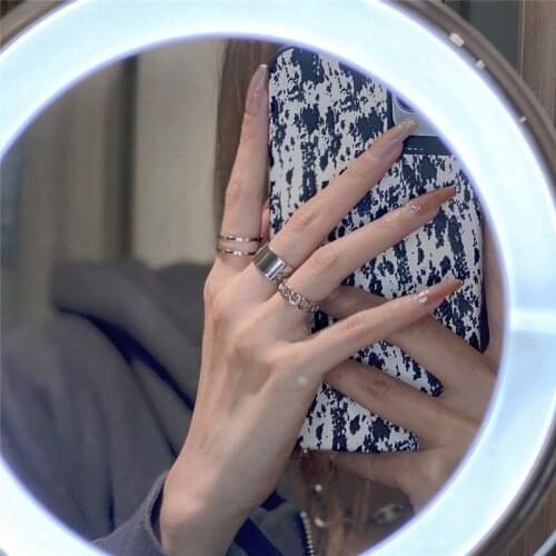 Cool Hip Hop Rings Punk Multi-layer Rings Set Opening Index Finger Accessories Buckle Joint Tail Ring Women Party Jewelry Gifts