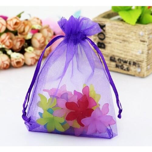 30X40cm (12"x16")Free Shipping 100pcs Organza Bags Dark Purple Color Wedding Favour Gift bag Jewelry pouches Christmas Gift Bags