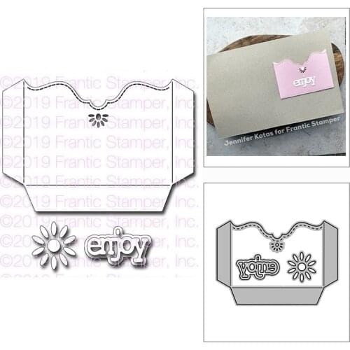 New Gift Card Pocket Enjoy Craft Embossing Mold 2021 Metal Cutting Dies for DIY Decor Scrapbooking Album Card Making No Stamps