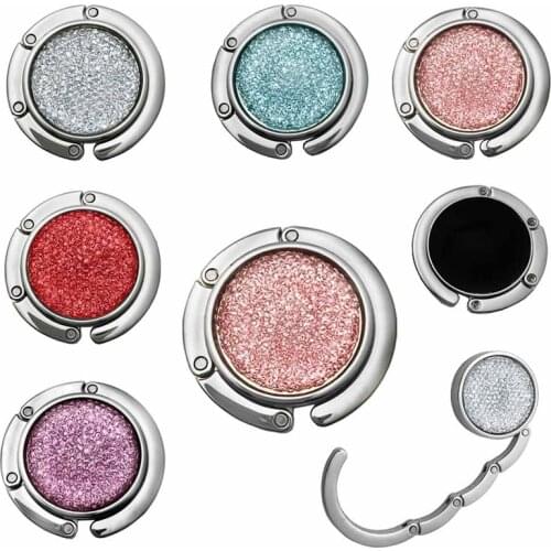 Portable Handbag Hanger Purse Hook Metal Foldable Bag Purse Hook Handbag Holder Shell Bag Folding Table Hook