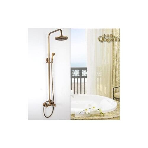Supply a full copper shower lift European retro antique brass section 8831 suit hoist overall wholesale
