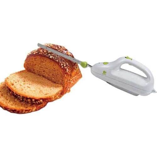 EU/CN Plug Handheld Electric Serrated Bread Knife Stainless Steel Carving Knife for Home Kitchen Cutting Cold Meat Ham Turkey