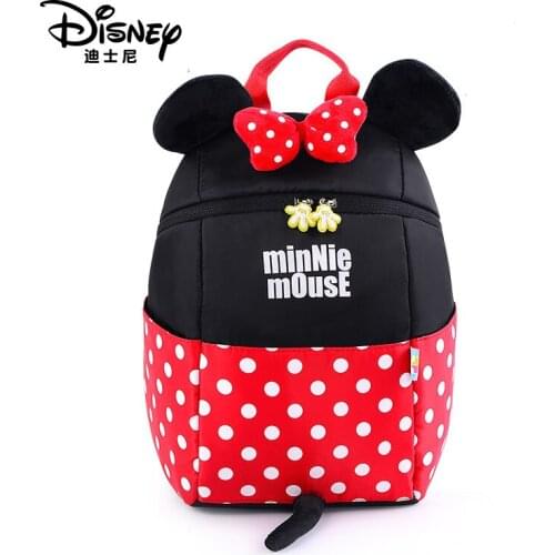 Disney Bag Mickey Mouse Backpack Anti Lost Bag Childrens SchoolBag Large Capacity Waterproof Girl Bookbag Boy Handbag