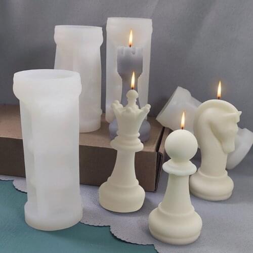 DIY International Chess Crafts Diamond Silicone Mould, 3D Handmade Candle Fragrance Cake Epoxy Silicone Mold